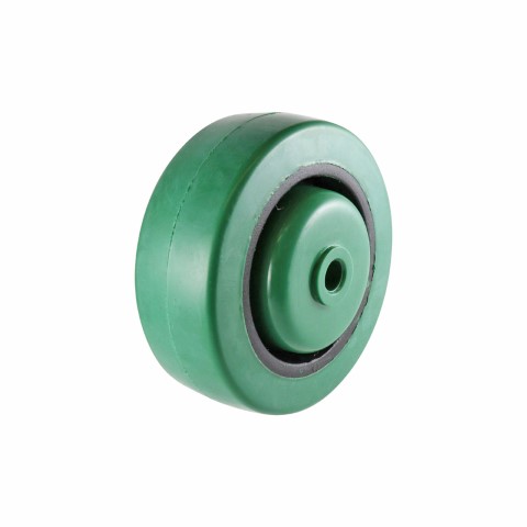 EASYROLL WHEEL 100MM GREEN RUBBER PREC BRG 10MM 